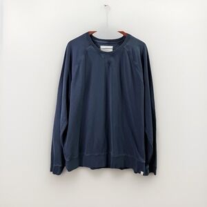 The Normal Brand Crewneck Sweatshirt XXL Blue Cotton Pullover Raglan‎ Casual